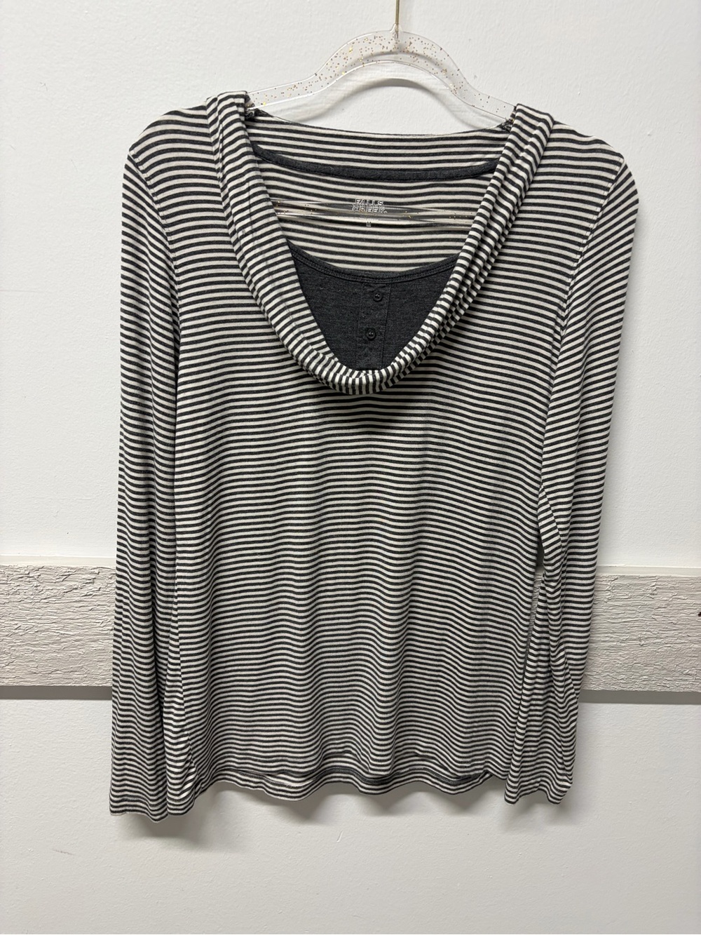 Striped Scoop Front Top
